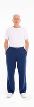ComfortCure Adaptive Orthopädie-Pflegehose - mit Druckknöpfen, Navy, Vorderansicht, Druckknöpfe an den Beinabschlüssen sichtbar