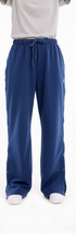 ComfortCure Adaptive Orthopädie-Pflegehose - mit Druckknöpfen, Navy, Vorderansicht von der Taille, Druckknöpfe geschlossen