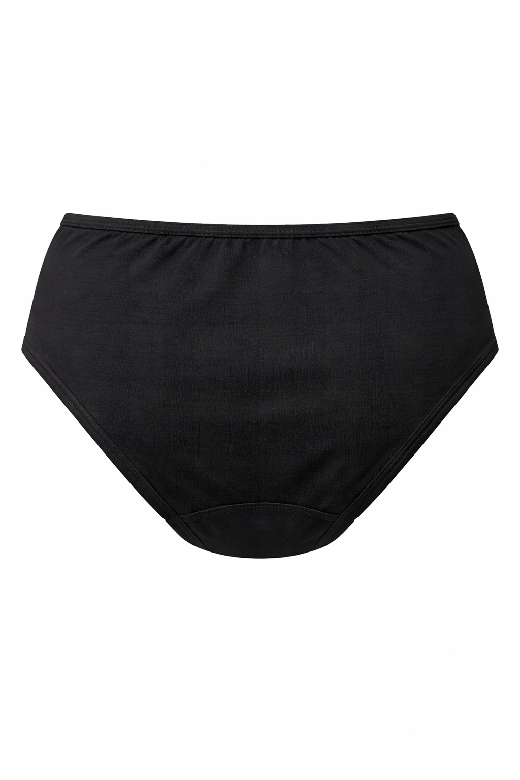 ComfortCure Adaptiver auslaufsicherer Damenslip, Schwarz, Rückansicht, freigestellt mit schmalem Bund