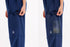 ComfortCure Adaptive Pflegehose für Prostatapatienten (mit Beintaschen), Navy, Vergleich Beintasche geschlossen und Röntgenansicht mit Urinbeutel darin