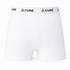 ComfortCure Adaptive auslaufsichere Herren-Boxershorts, Weiß, Vorderansicht mit U-Naht am Vorderteil und Markenbund